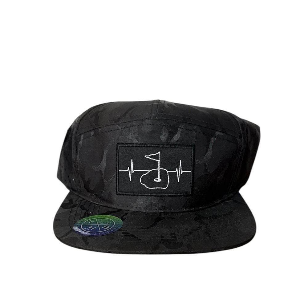 The Heartbeat Brand THB Black Golf Adjustable Mesh Snapback Baseball Hat